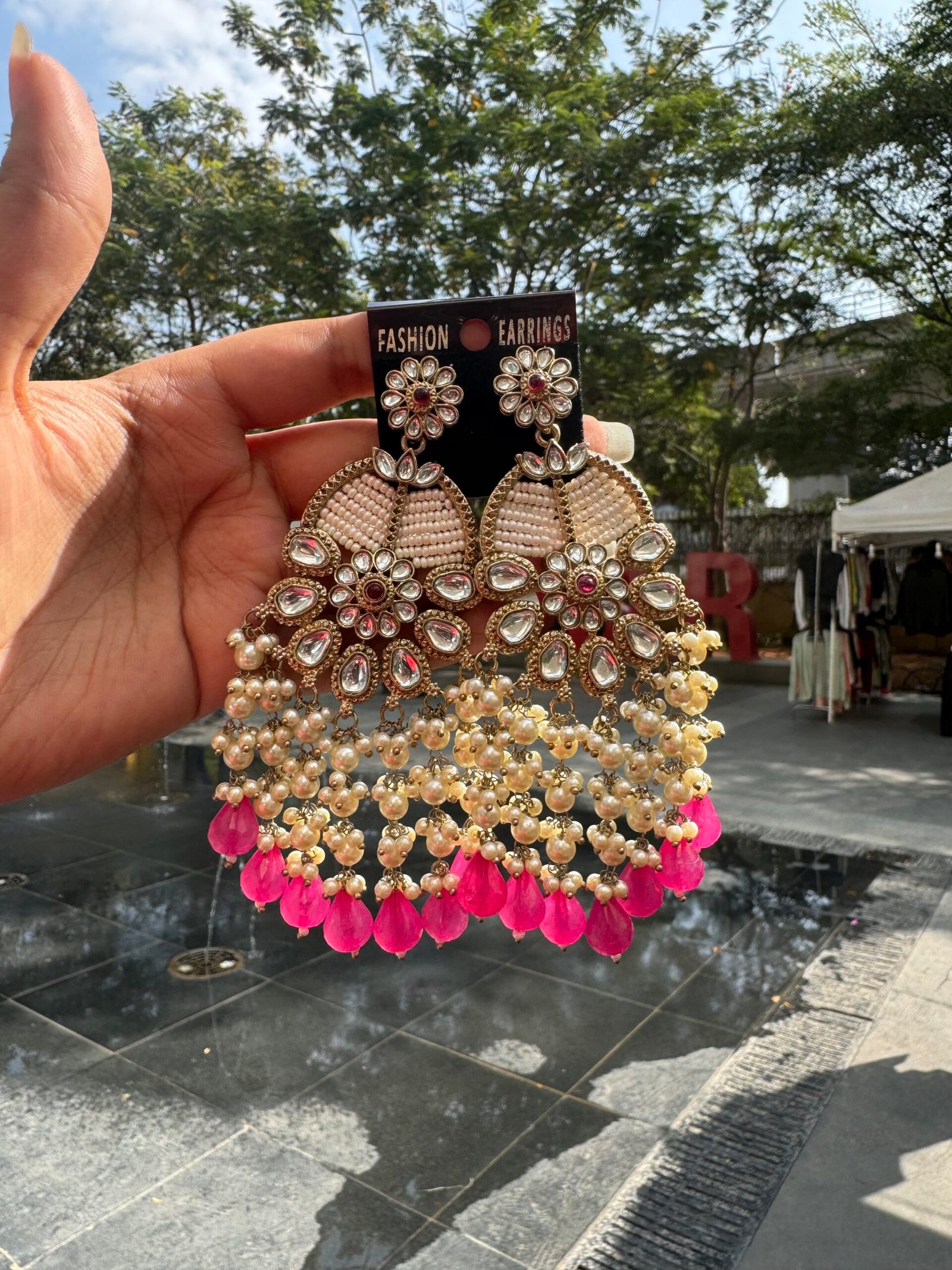 Photo-27-01-24-2-45-13-PM-scaled-1.jpg Farha Kundan Earrings – Pink - Image 1