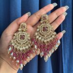 Palak Premium Earrings – Wine
