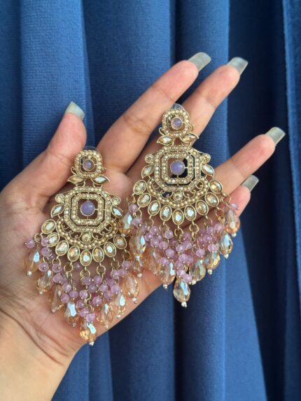 Palak Premium Earrings – Lavender
