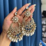 Arpita Kundan Earrings – White