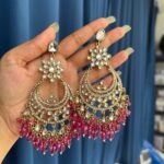 Arpita Kundan Earrings – Wine