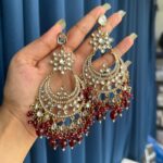 Arpita Kundan Earrings – Red