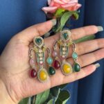 Jeevika Stone Earrings – Multi