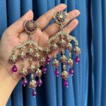 Gowri Kundan Earrings – Purple