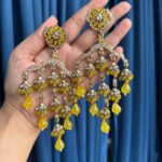 Gowri Kundan Earrings – Yellow