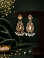 Aarzoo Kundan Pearl Dangler Earrings – Golden - Image 2