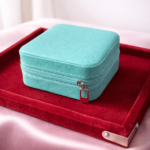 Leather Jewellery Storage Box – Mint Green