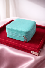 Leather Jewellery Storage Box – Mint Green
