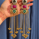 Sameera Kashmiri Earrings –  Green Pink