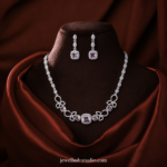 Varshika Premium American Diamond Set – White