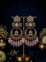 Anchal Kundan Earrings – Lavender