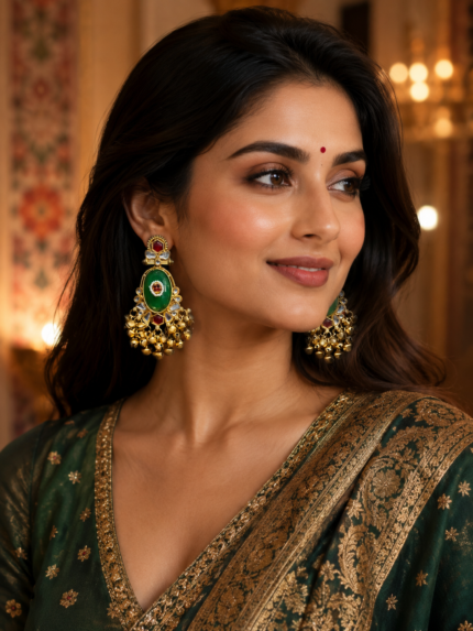 Zariya Kashmiri Long Dangler Earrings – Multi