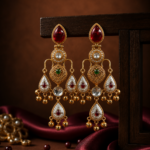 Ziya Kashmiri Chandbali Earrings – Ruby