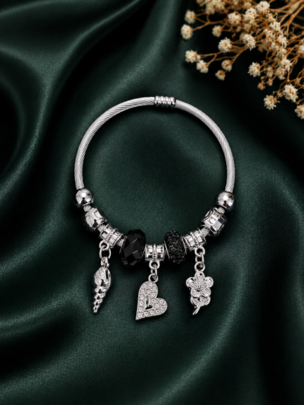 Stainless Steel Pandora Bracelet – Black