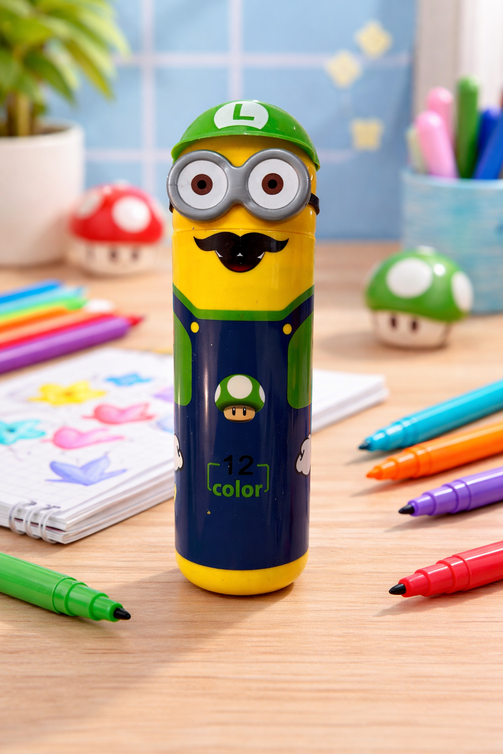 dfddb656-9573-438d-a9b3-19ca2050e9ae.png Super Minion Bros Sketch Pen Set – Green - Image 1