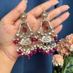 Radhika Kundan Earrings – Purple