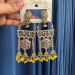 Nishika Kundan Earrings – Yellow