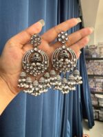 Nia Sharma Inspired Zirconia Chandbali - Image 2