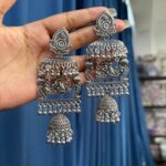 Rishika Oxidised Long Earrings
