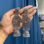 Oxidised Long Earrings