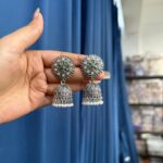 Pankh Oxidised Jhumka