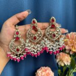 Nehal Premium Mangtika Set – Dark Pink