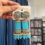 Anusha Kundan Jhumka –  Light Blue
