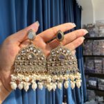 Sarah Kundan Earrings – White