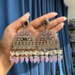 Sarah Kundan Earrings – Lavender