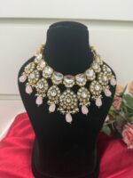 Supreet Premium Kundan Set – Light Pink - Image 3