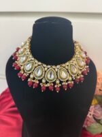 Jiya Premium Kundan Set – Ruby - Image 3