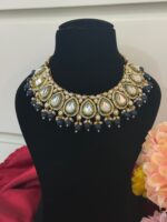 Jiya Premium Kundan Set – Dark Blue - Image 3