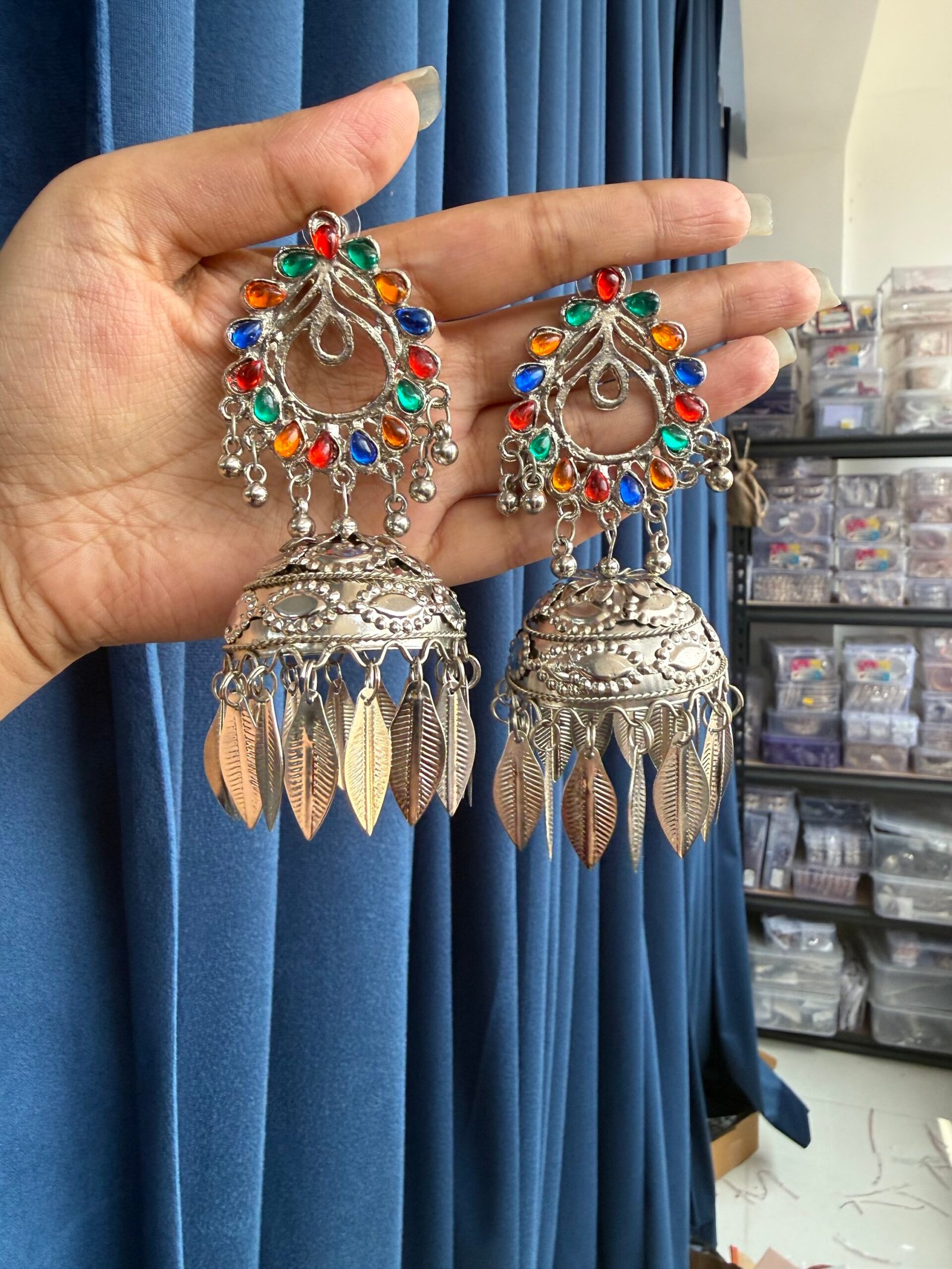 img_2223-scaled-1.jpeg Multi Boho Jhumka - Image 1