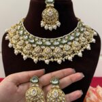 Monica Premium Kundan Set – White