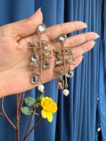 Ahalya Kundan Dangler Earrings - Image 2
