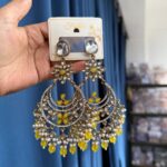 Arpita Premium Kundan Earrings –  Yellow