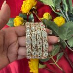 Mirror Kundan Bangles – Set of 4