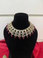 Vaani Premium Kundan Set – Red - Image 3