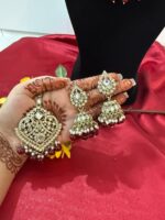 Vaani Premium Kundan Set – Red - Image 2