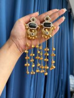 Reem Kashmiri Ghungroo Earrings – Black - Image 3