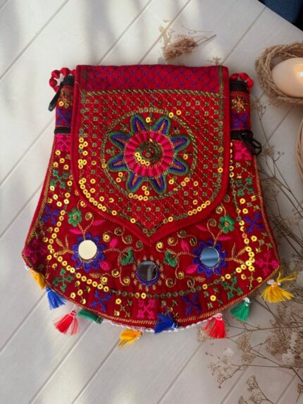 Jaipuri Potli Bag – Red