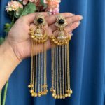Piya Kashmiri Earrings – Black