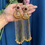 Piya Kashmiri Earrings – Red
