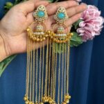 Piya Kashmiri Earrings – Light Blue