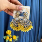 Vidhi Kundan Earrings – Yellow