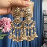 Himanshi Kundan Earrings – Golden