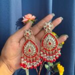 Ambika Ethnic Earrings – Red