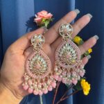 Ambika Ethnic Earrings – Light Pink