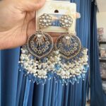 Rhea Premium Earrings – Dark Blue