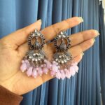 Leena Oxidised Earrings – Lavender